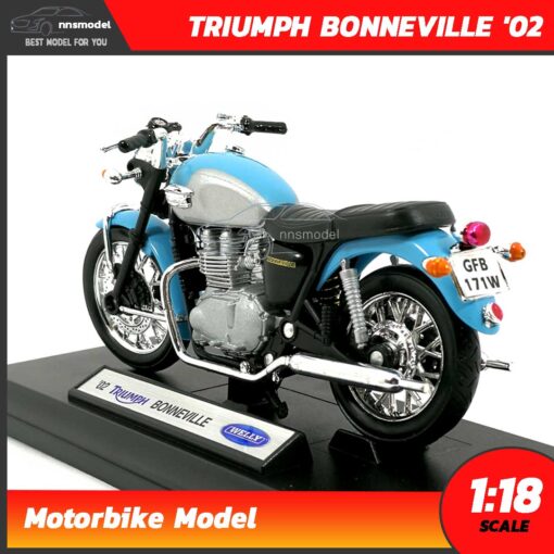 โมเดลรถมอไซด์ ไทรอั้ม TRIUMPH BONNEVILLE (Scale 1:18) โมเดลรถสะสม Welly