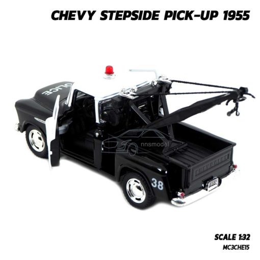 โมเดลรถยก ตำรวจ CHEVY STEPSIDE PICKUP 1955 (Scale 1:32) โมเดลรถเหล็ก ราคาถูก