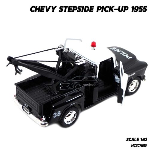 โมเดลรถยก ตำรวจ CHEVY STEPSIDE PICKUP 1955 (Scale 1:32) โมเดลรถเหล็ก เปิดประตูรถซ้ายขวาได้