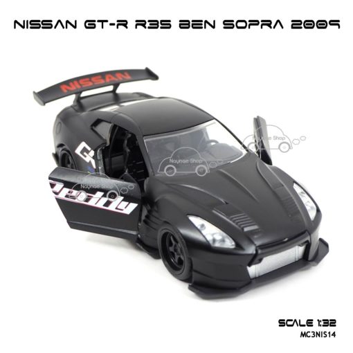 โมเดลรถสปอร์ต NISSAN GT-R R35 BEN SOPRA 2009 (1:32) เปิดประตูได้