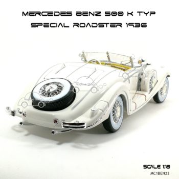 โมเดลรถ MERCEDES BENZ 500 K TYP SPECIAL ROADSTER 1936 (1:18) ท้ายรถสวยๆ