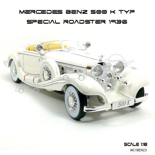 โมเดลรถ MERCEDES BENZ 500 K TYP SPECIAL ROADSTER 1936 (1:18) รถโบราณ