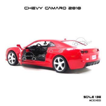 โมเดลรถ CHEVY CAMARO 2010 สีแดง (1:36) ภายในรถเหมือนจริง