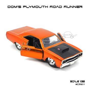 โมเดลรถฟาส Dom's Plymouth Road Runner (1:32) โมเดลรถเหล็ก เปิดประตูได้