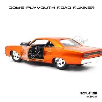 โมเดลรถฟาส Dom's Plymouth Road Runner (1:32) โมเดลรถเหล็ก ภายในจำลองเหมือนจริง