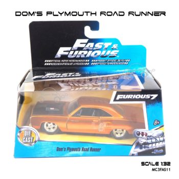 โมเดลรถฟาส Dom's Plymouth Road Runner (1:32) โมเดลลิขสิทธิแท้