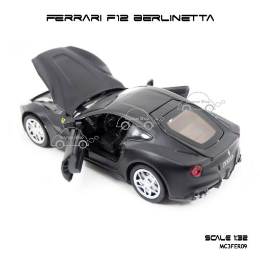 โมเดลรถ FERRARI F12 BERLINETTA สีดำด้าน (1:32) เปิดประตูรถซ้ายขวาได้