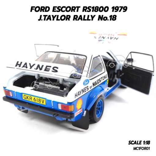 โมเดลรถแข่ง FORD ESCORT RS1800 No.18 J.TAYLOR Rally 1979 (1:18) สวยงามน่าสะสม