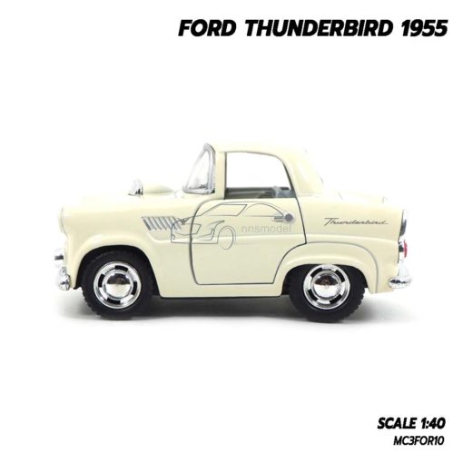 โมเดลรถคลาสสิค FORD THUNDERBIRD 1955 สีขาว (1:40) โมเดลรถคลาสสิค