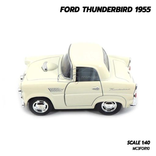โมเดลรถคลาสสิค FORD THUNDERBIRD 1955 สีขาว (1:40) โมเดลรถ ประกอบสำเร็จ