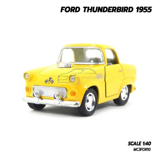โมเดลรถคลาสสิค FORD THUNDERBIRD 1955 สีเหลือง (1:40) โมเดลรถ ประกอบสำเร็จ