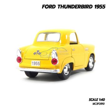 โมเดลรถคลาสสิค FORD THUNDERBIRD 1955 สีเหลือง (1:40) เป็นของขวัญ น่ารัก