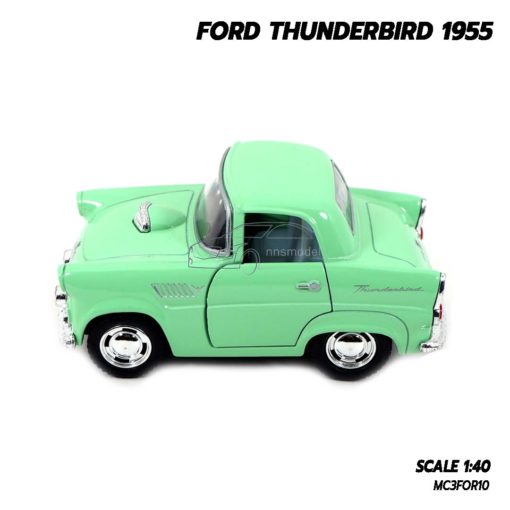 โมเดลรถคลาสสิค FORD THUNDERBIRD 1955 สีเขียว (1:40) โมเดลรถประกอบสำเร็จ
