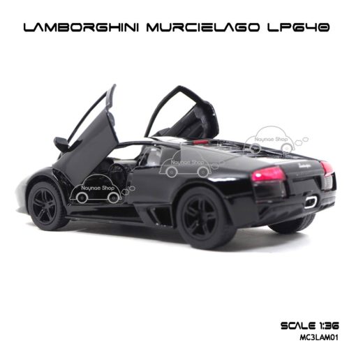 โมเดลรถ LAMBORGHINI MURCIELAGO LP640 สีดำ (1:36) ภายในรถเหมือนจริง