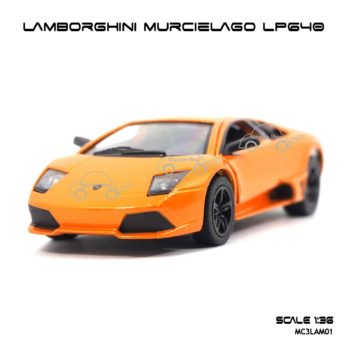 โมเดลรถ LAMBORGHINI MURCIELAGO LP640 สีส้ม (1:36) รถของเล่น มีลาน