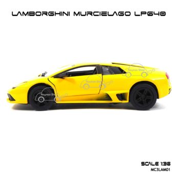 โมเดลรถ LAMBORGHINI MURCIELAGO LP640 สีเหลือง (1:36) โมเดลรถเหล็ก ราคาถูก