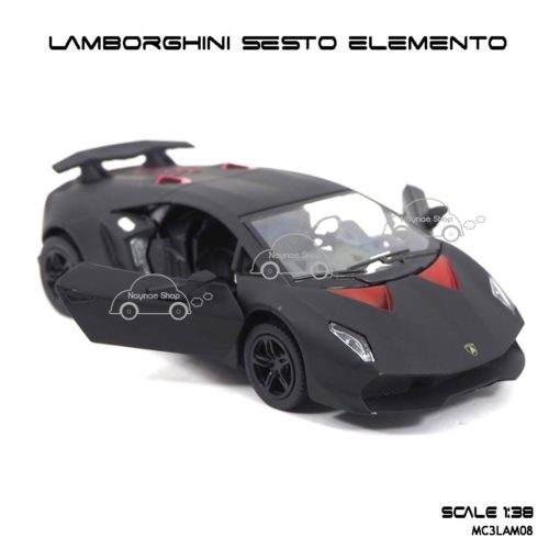 โมเดลรถ LAMBORGHINI SESTO ELEMENTO สีดำด้าน (1:38) เปิดประตูรถได้