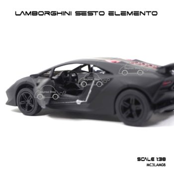 โมเดลรถ LAMBORGHINI SESTO ELEMENTO สีดำด้าน (1:38) ภายในรถเหมือนจริง
