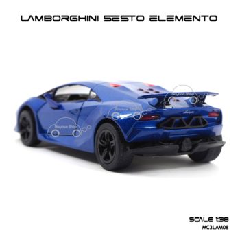 โมเดลรถ LAMBORGHINI SESTO ELEMENTO สีน้ำเงิน (1:38) รถเหล็กราคาถูก