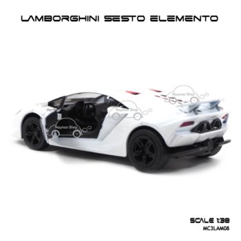 โมเดลรถ LAMBORGHINI SESTO ELEMENTO สีขาว (1:38) ภายในรถเหมือนจริง