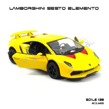 โมเดลรถ LAMBORGHINI SESTO ELEMENTO สีเหลือง (1:38) เปิดประตูรถได้