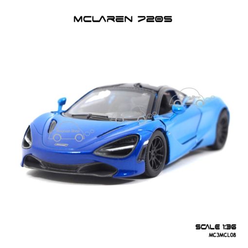 โมเดลรถเหล็ก MCLAREN 720S สีฟ้าทูโทน (1:36) โมเดลรถเหล็ก ราคาถูก