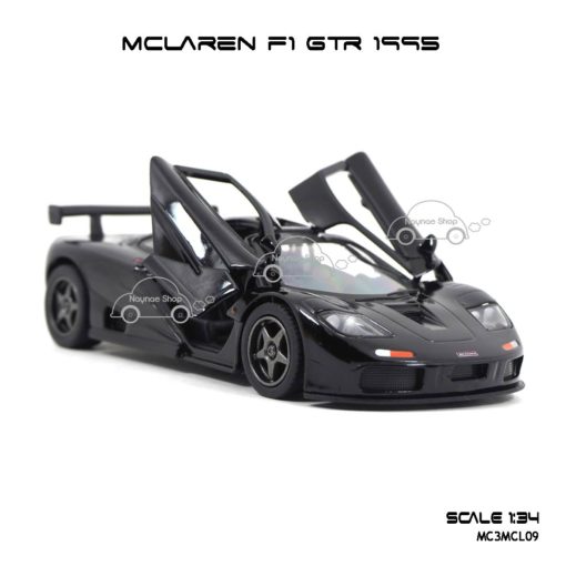 โมเดลรถเหล็ก MCLAREN F1 GTR 1995 สีดำ (1:34) เปิดประตูปีกนก เท่ห์ๆ