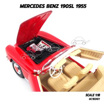 โมเดลรถเบนซ์ MERCEDES BENZ 190SL 1955 (1:18) เครื่องยนต์เหมือนจริง