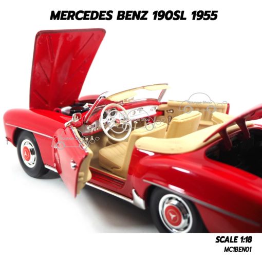 โมเดลรถเบนซ์ MERCEDES BENZ 190SL 1955 (1:18) โมเดลรถคลาสสิค รุ่นขายดีน่าสะสม