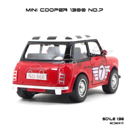 โมเดลรถเหล็ก MINI COOPER 1300 สีแดง (1:38) รุ่นมีเสียงมีไฟ