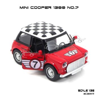 โมเดลรถเหล็ก MINI COOPER 1300 สีแดง (1:38) เปิดประตูรถซ้ายขวาได้