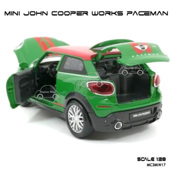 โมเดลรถ MINI JOHN COOPER WORKS PACEMAN สีเขียว (1:28) เปิดประตูท้ายรถได้