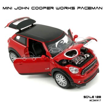 โมเดลรถ MINI JOHN COOPER WORKS PACEMAN สีแดง (1:28) เปิดได้ครบ มีเสียงมีไฟ