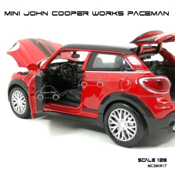 โมเดลรถ MINI JOHN COOPER WORKS PACEMAN สีแดง (1:28) มีลานดึงปล่อยรถวิ่งได้