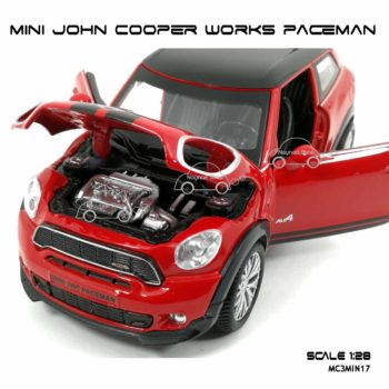 โมเดลรถ MINI JOHN COOPER WORKS PACEMAN สีแดง (1:28) เครื่องยนต์เหมือนจริง