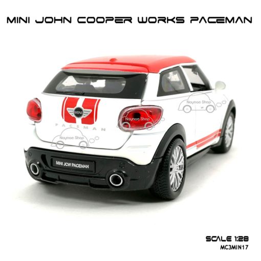 โมเดลรถ MINI JOHN COOPER WORKS PACEMAN สีขาว (1:28) โมเดลจำลองเหมือนจริง