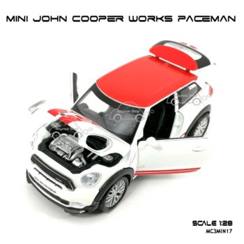 โมเดลรถ MINI JOHN COOPER WORKS PACEMAN สีขาว (1:28) เปิดประตูได้ครบ มีเสียงมีไฟ