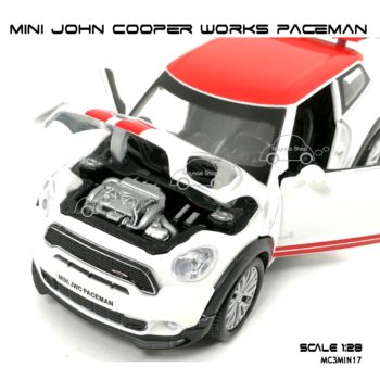 โมเดลรถ MINI JOHN COOPER WORKS PACEMAN สีขาว (1:28) เครื่องยนต์จำลองเหมือนจริง