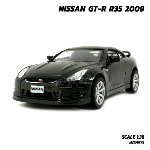 โมเดลรถเหล็ก NISSAN GT-R R35 2009 สีดำ (Scale 1:36)