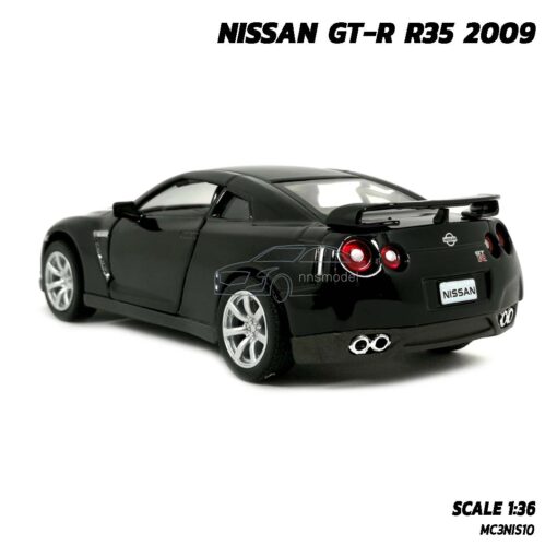 โมเดลรถเหล็ก NISSAN GT-R R35 2009 (Scale 1:36) สีดำ