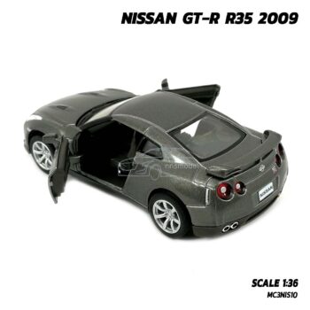 โมเดลรถเหล็ก NISSAN GT-R R35 2009 สีเทา (Scale 1:36) model รถเหล็กจำลองเหมือนจริง