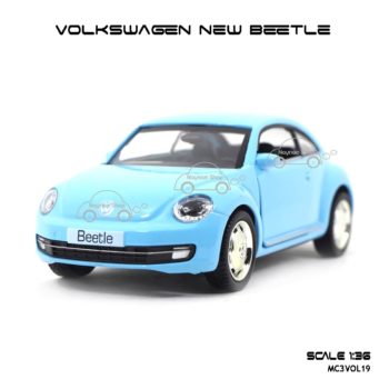 โมเดลรถ VOLKSWAGEN NEW BEETLE สีฟ้า (1:36)