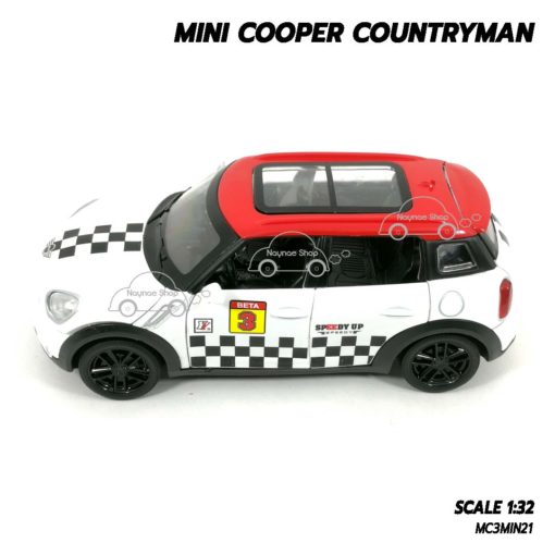 โมเดลรถ มินิคูเปอร์ MINI COOPER COUNTRYMAN สีขาว (1:32) โมเดลมีเสียงมีไฟ