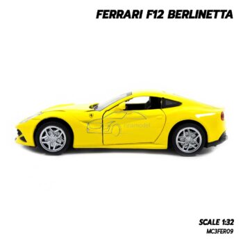 โมเดลรถ เฟอร์รารี่ FERRARI F12 BERLINETTA สีเหลือง (Scale 1:32) โมเดลรถเหล็ก model รถเหมือนจริง พร้อมตั้งโชว์