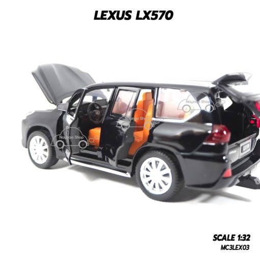 โมเดลรถยนต์ LEXUS LX570 สีดำ (1:32) ภายในรถเหมือนจริง