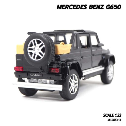 โมเดลรถเบนซ์ MERCEDES BENZ G650 สีดำ (Scale 1:32) โมเดลรถเหล็ก มีเสียงมีไฟ