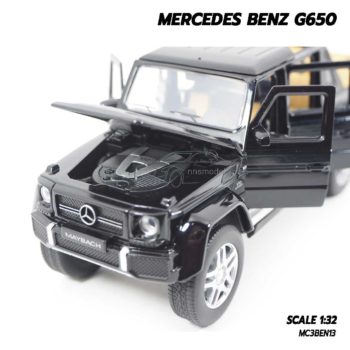 โมเดลรถเบนซ์ MERCEDES BENZ G650 สีดำ (Scale 1:32) เครื่องยนต์จำลองสมจริง