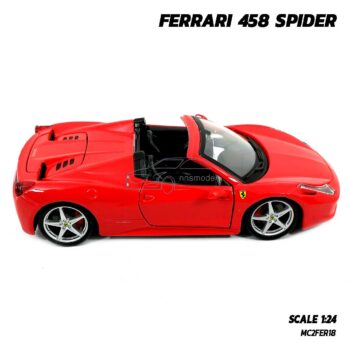 รถโมเดล เฟอร์รารี่ FERRARI 458 SPIDER (Scale 1:24) โมเดลเฟอร์รารี่ของแท้ ผลิตโดย Bburago