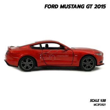 โมเดลฟอร์ด มัสแตง Ford Mustang GT 2015 สีน้ำตาลแดง (Scale 1:38) รถเหล็กเหมือนจริง