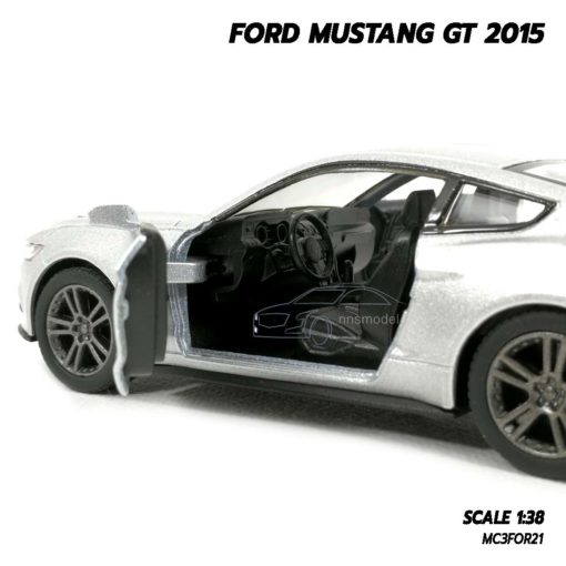 โมเดลฟอร์ด มัสแตง Ford Mustang GT 2015 สีบรอนด์เงิน (Scale 1:38) รถเหล็ก ของสะสม